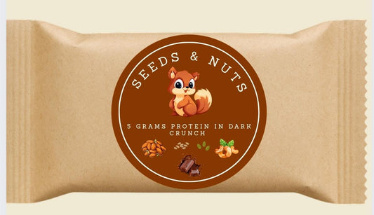Seeds&Nuts Dark Crunch — Almonds & Cashews dipped in 73% dark chocolate (Pack of 8)